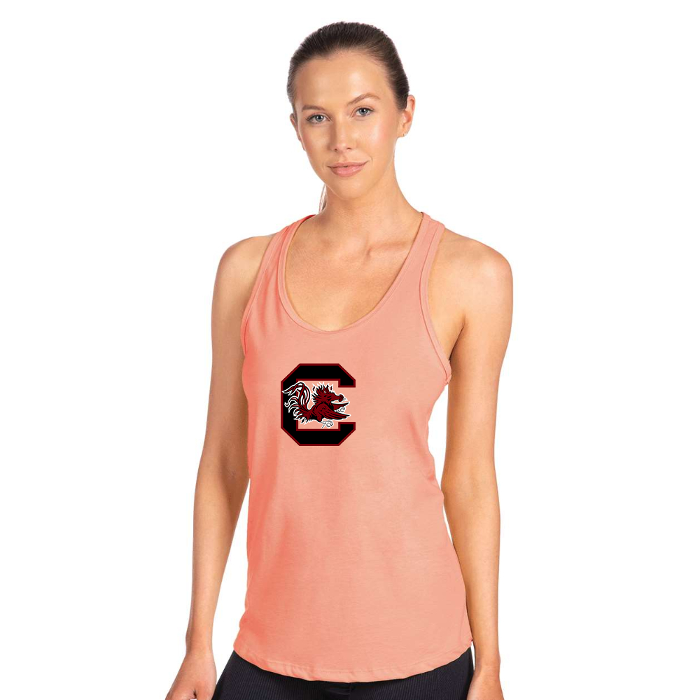 Women's South Carolina Gamecocks Logo Next Level Ideal Racerback Tank