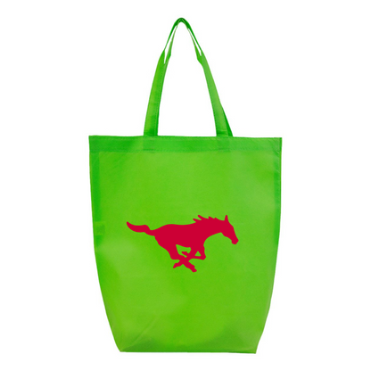 SMU Mustangs Logo Q-Tees Non-Woven Gusset Bottom Tote