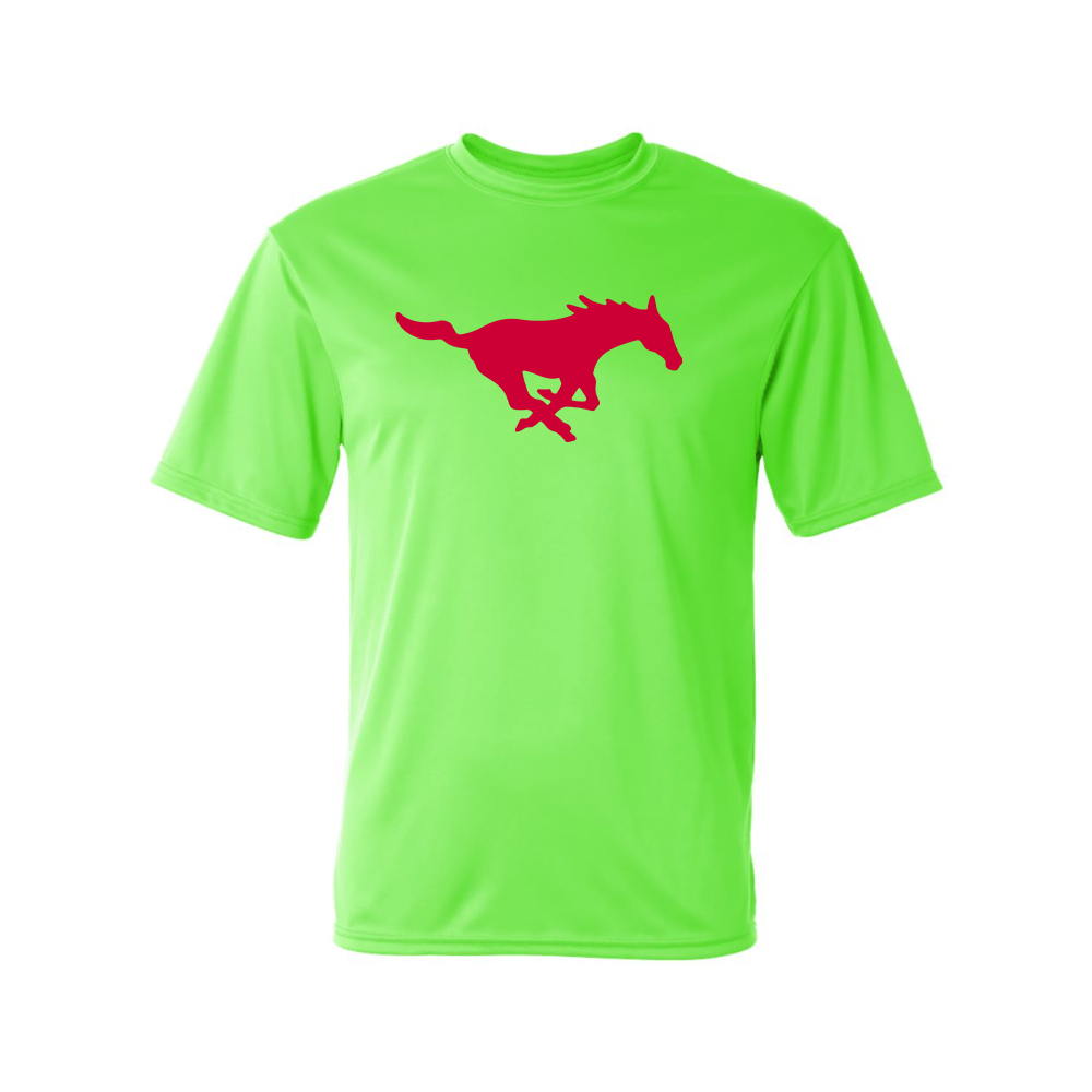 Men's SMU Mustangs Logo Polyester T-Shirt