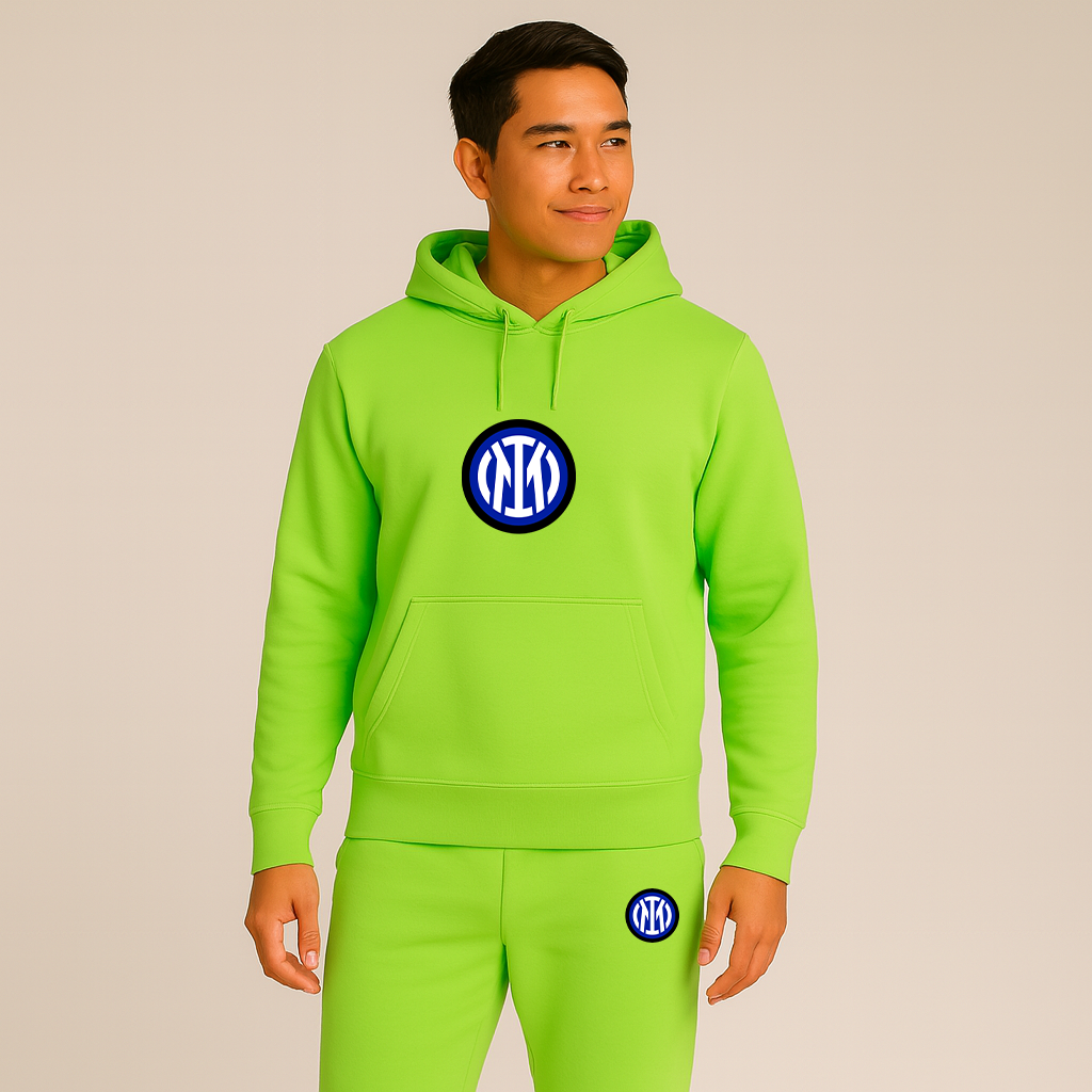Men's Inter Milan 2025 Soccer Logo Hoodie Joggers Set