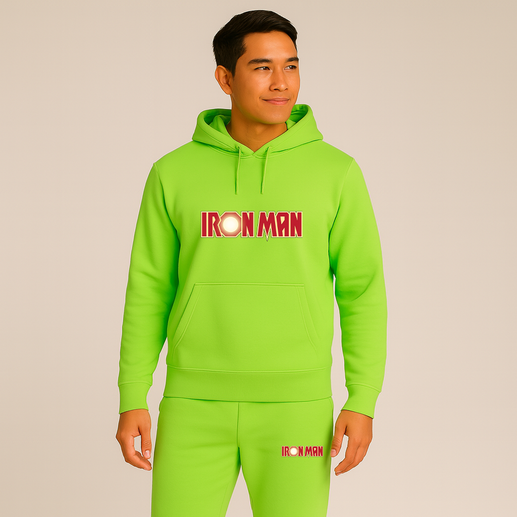 Men's Iron Man Marvel Superhero Hoodie Joggers Set