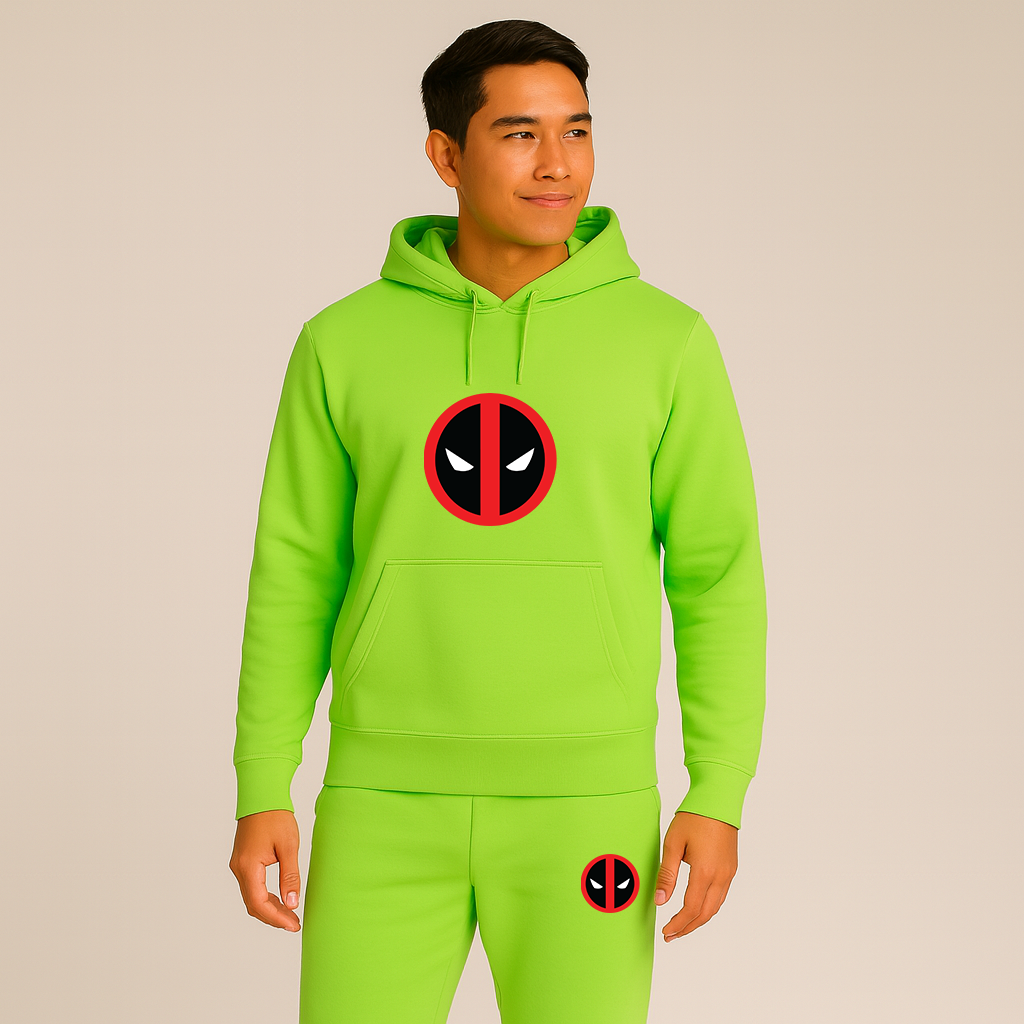 Men's Deadpool Marvel Superhero Hoodie Joggers Set