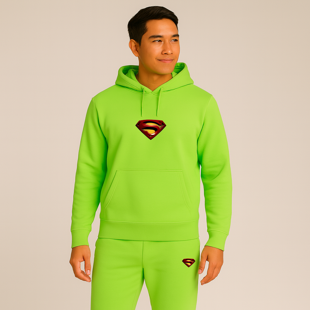 Men's Superman Superhero Hoodie Joggers Set