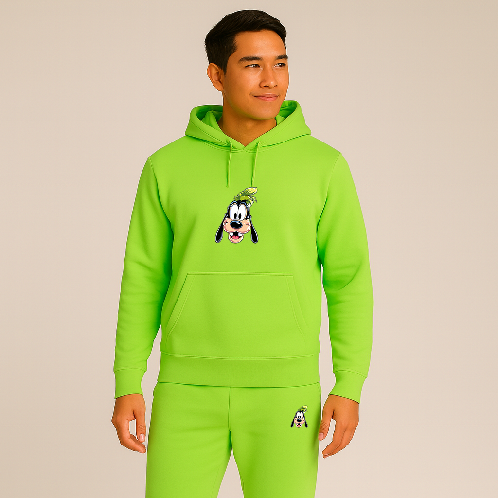 Men's Goofy Disney Smiley Face Hoodie Joggers Set