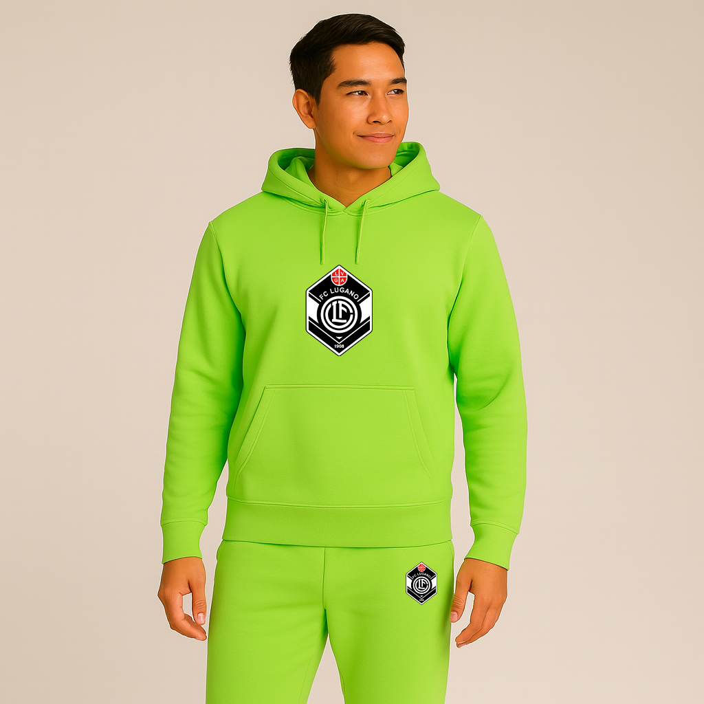 Men's FC Lugano Soccer Logo Hoodie Joggers Set