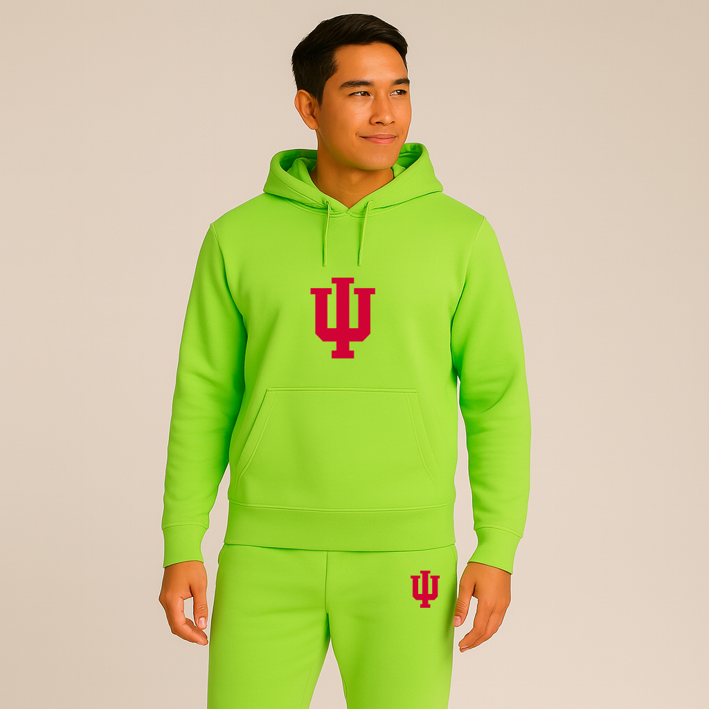 Men's Indiana Hoosiers Logo Hoodie Joggers Set