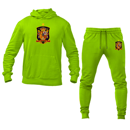 Men's Spain National Soccer Team Hoodie Joggers Set