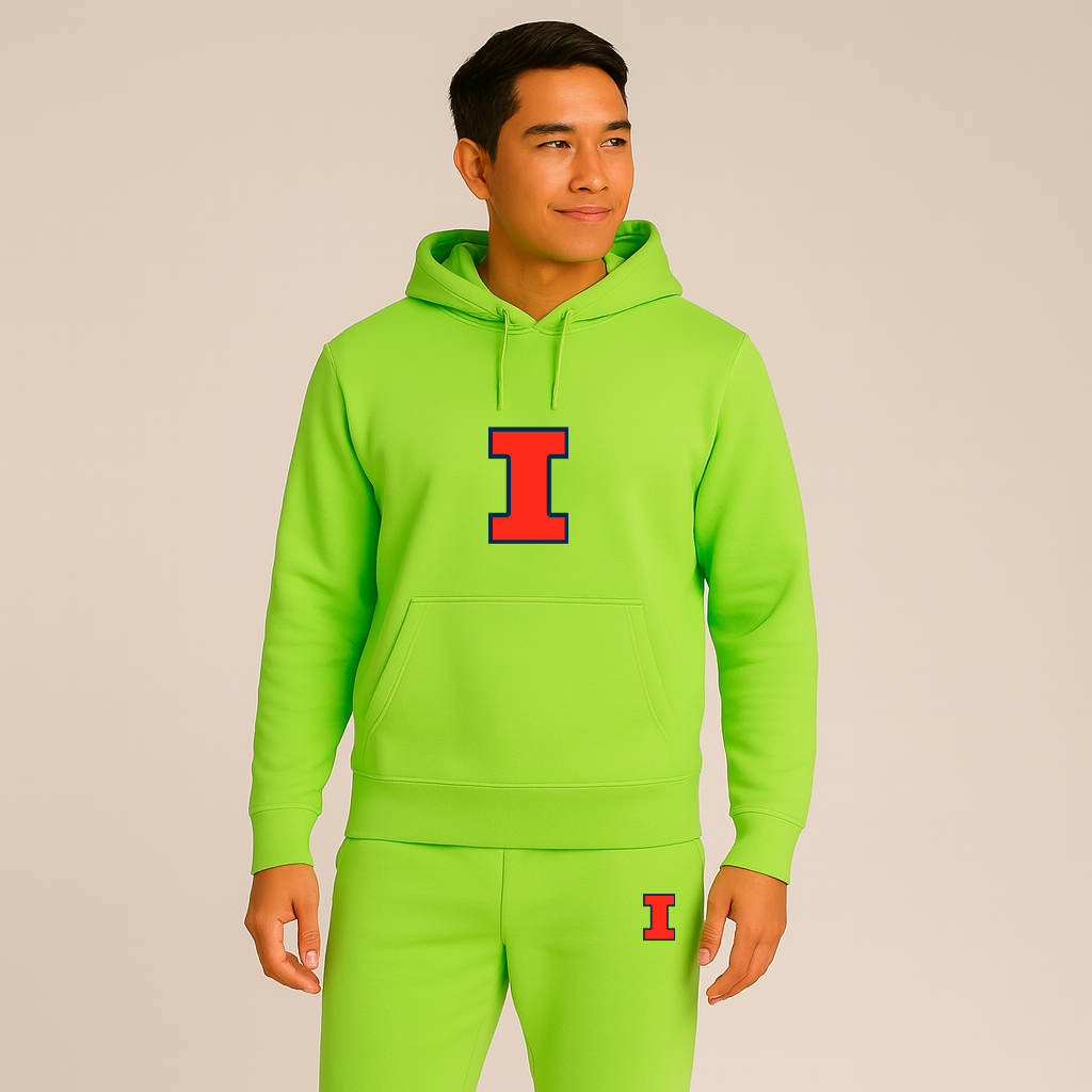 Men's Illinois Fighting Illini Logo Hoodie Joggers Set