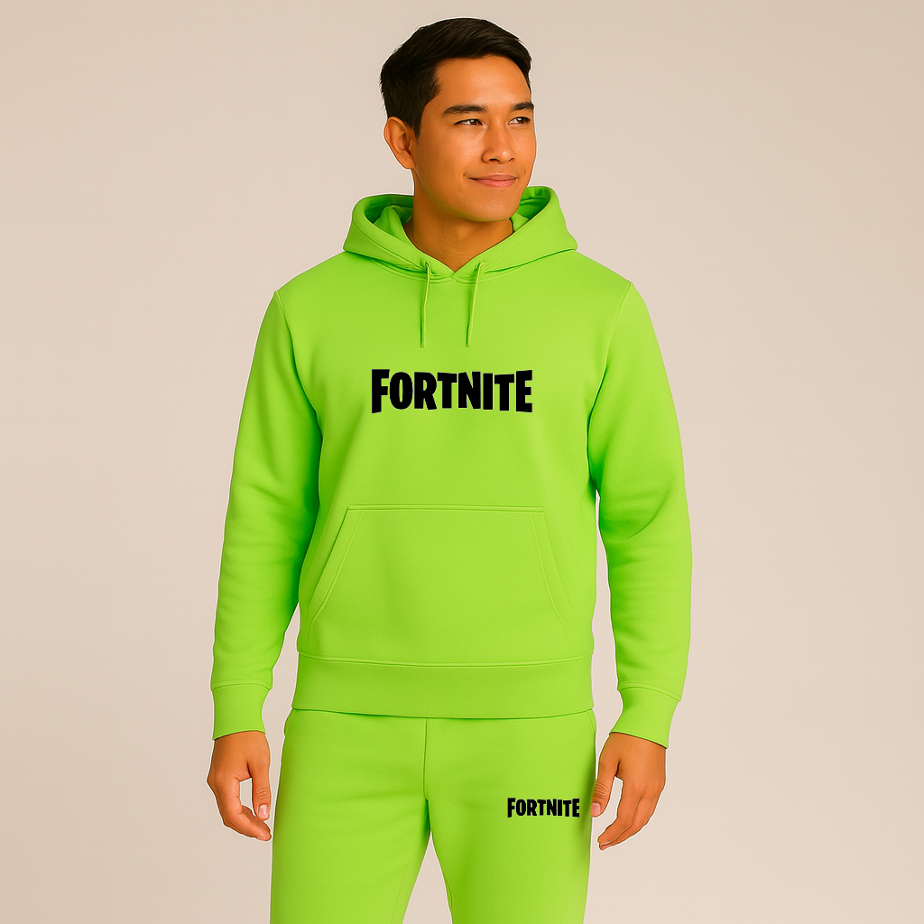 Men's Fortnite Battle Royale Game Logo Hoodie Joggers Set