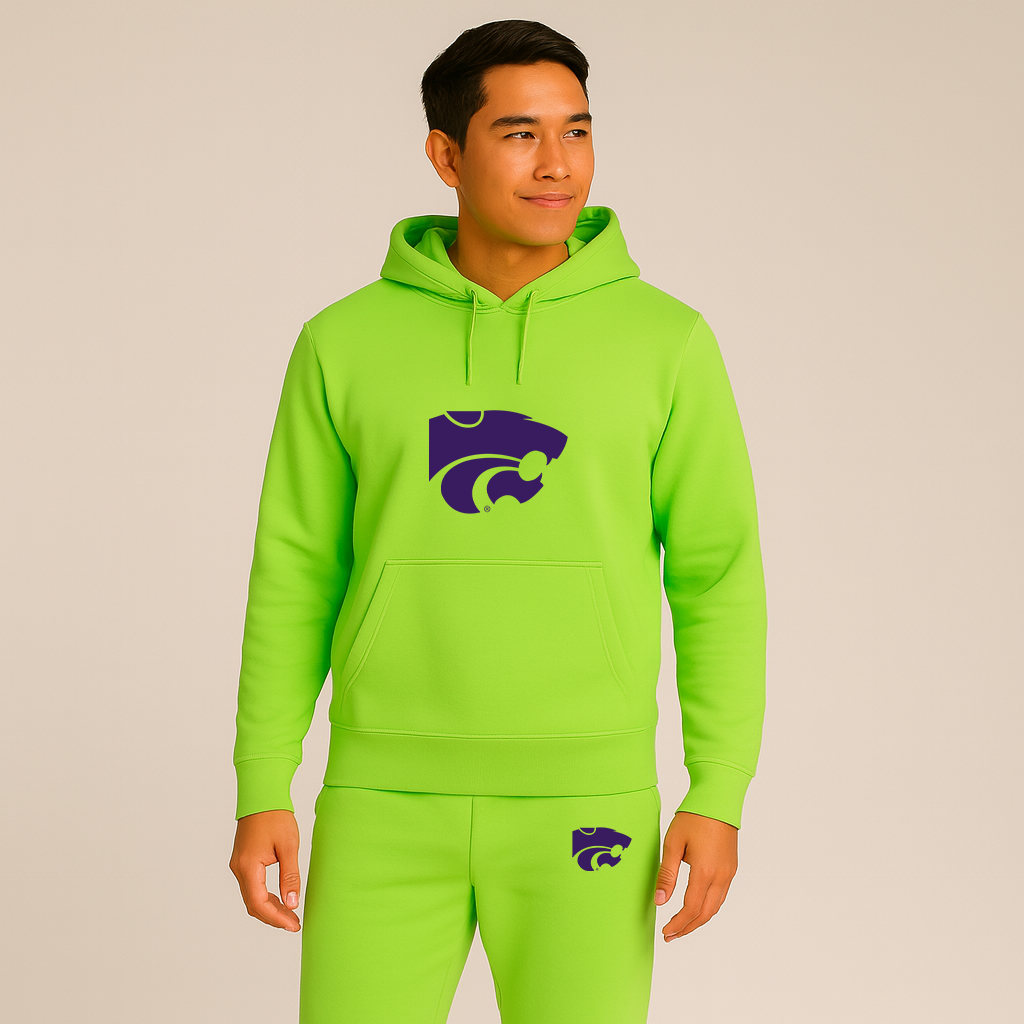 Men's Kansas State Wildcats Logo Hoodie Joggers Set