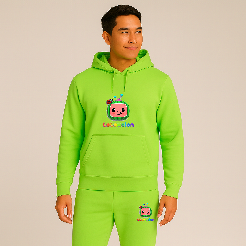 Men's Cocomelon Cartoon Hoodie Joggers Set