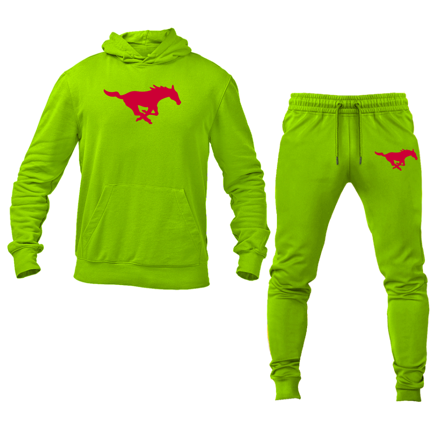 Men's SMU Mustangs Logo Hoodie Joggers Set
