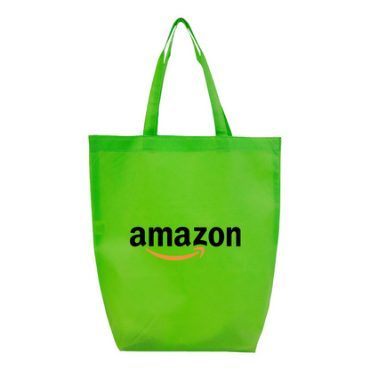 Amazon Logo Q-Tees Non-Woven Gusset Bottom Tote