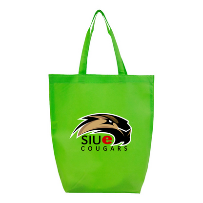 SIU Edwardsville Cougars Logo Q-Tees Non-Woven Gusset Bottom Tote