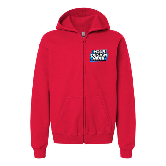 Customize - Gildan - Heavy Blend™ Youth Full-Zip Hooded Sweatshirt - 18600B