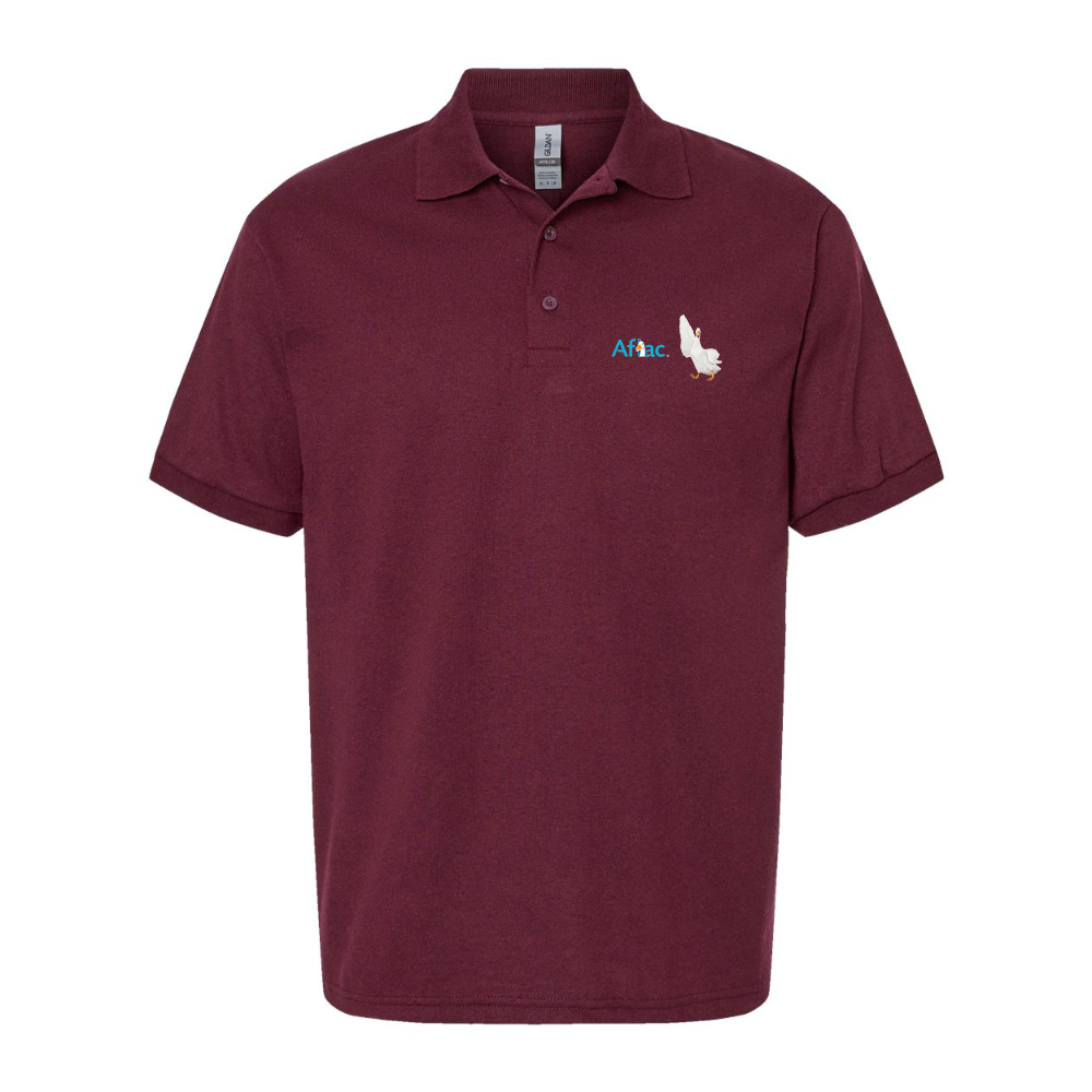 Men's Aflac Logo and Duck Gildan Dry Blend Jersey Polo