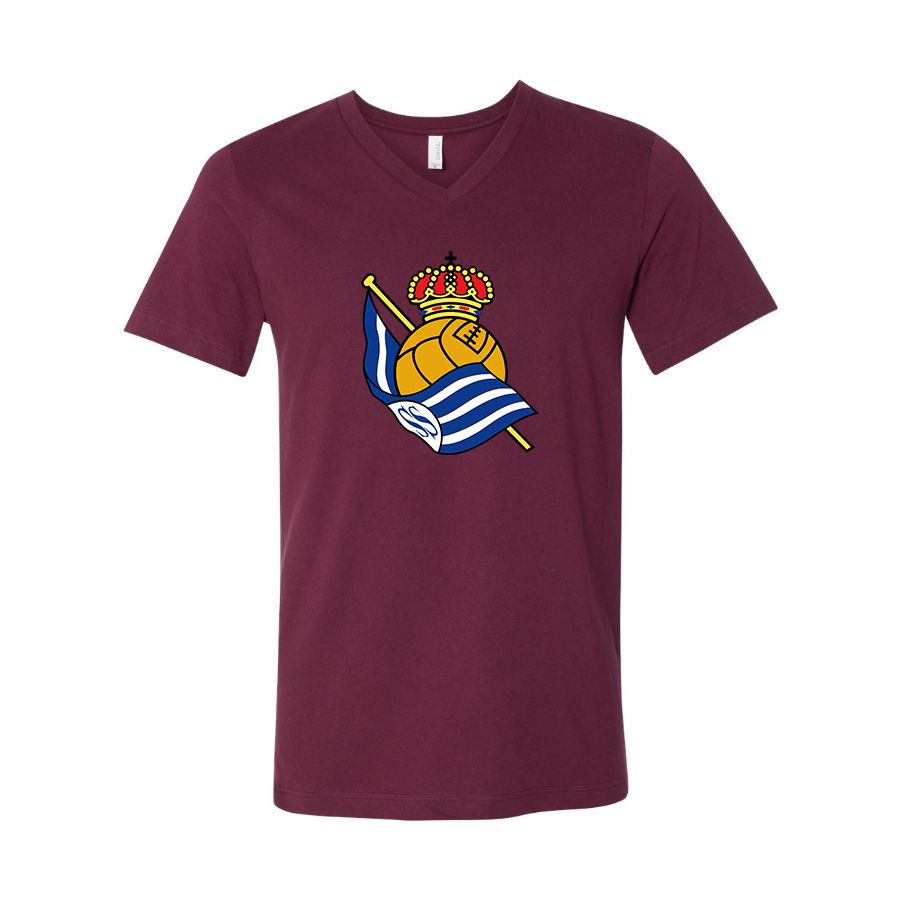 Men’s  Real Sociedad FC  - BELLA + CANVAS - Jersey V-Neck Tee - 3005