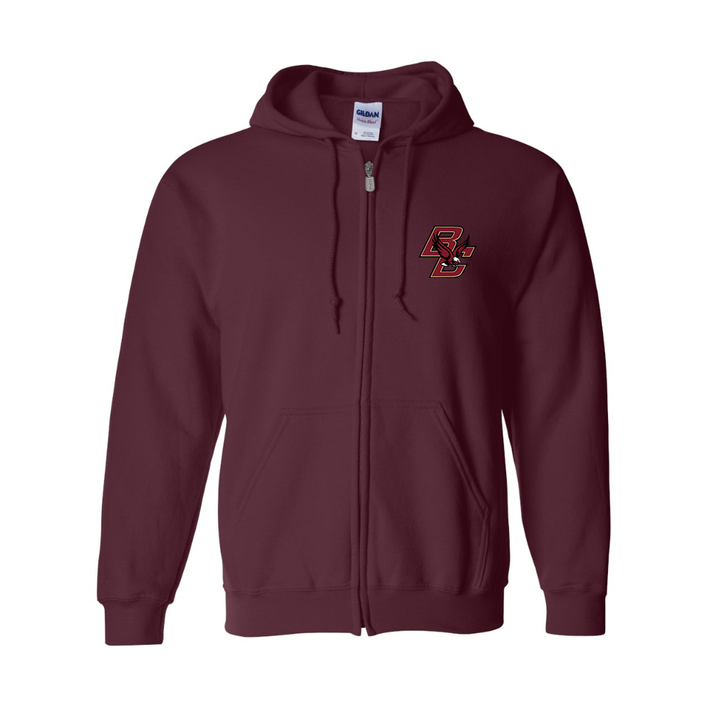 Men's Boston College Eagles  Gildan  Heavy Blend Full Zip Hooded Sweatshirt