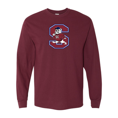 Men's South Carolina State Bulldogs Logo Gildan Heavy Cotton Long Sleeve T-Shirt