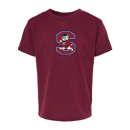 South Carolina State Bulldogs Logo BELLA  CANVAS Toddler Jersey Tee