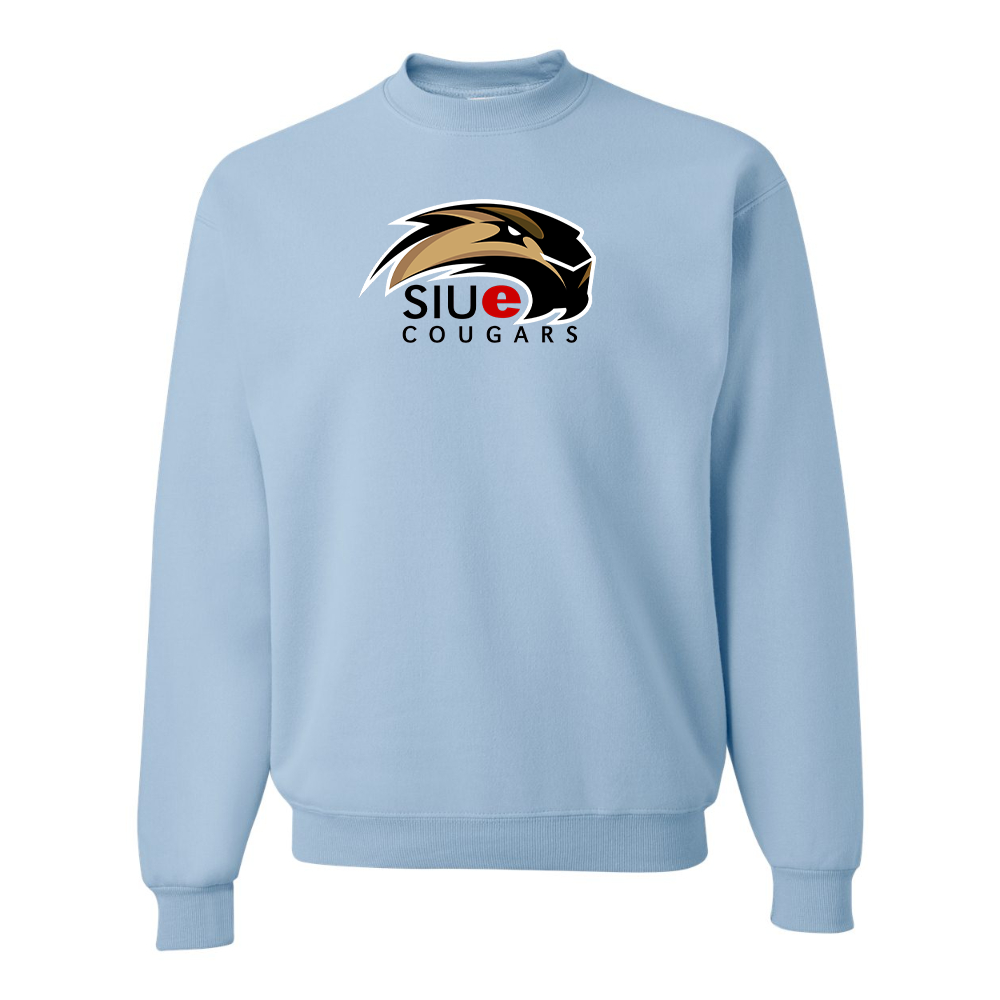 Men's SIU Edwardsville Cougars Logo  JERZEES NuBlend Crewneck Sweatshirt