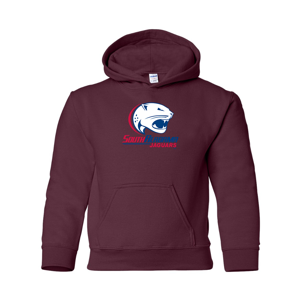 Youth South Alabama Jaguars Logo Gildan Heavy Blend  Hooded Sweatshirt
