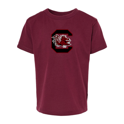 South Carolina Gamecocks Logo BELLA  CANVAS Toddler Jersey Tee