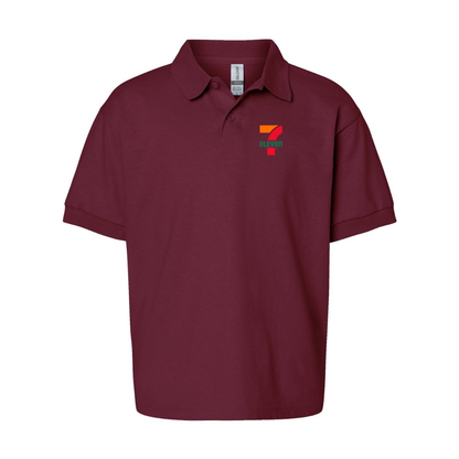 Men's 7 Eleven Logo Gildan Dry Blend Jersey Polo