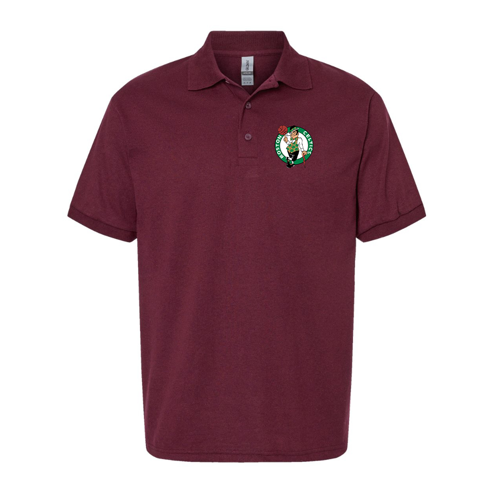Men's Boston Celtics Logo Gildan Dry Blend Jersey Polo