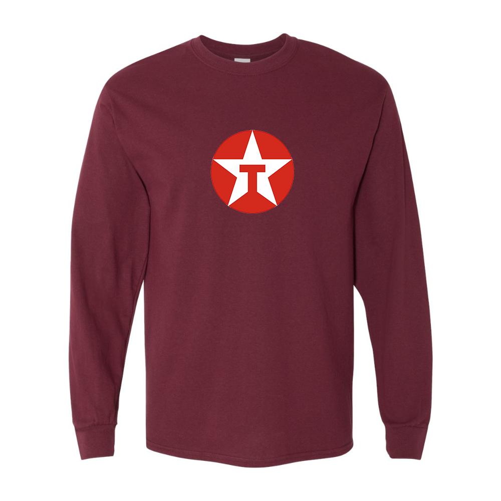 Men's Texaco Logo Gildan Heavy Cotton Long Sleeve T-Shirt