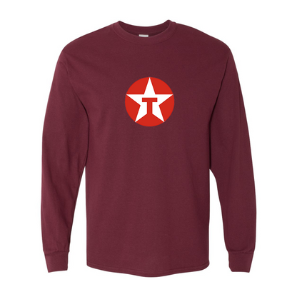 Men's Texaco Logo Gildan Heavy Cotton Long Sleeve T-Shirt