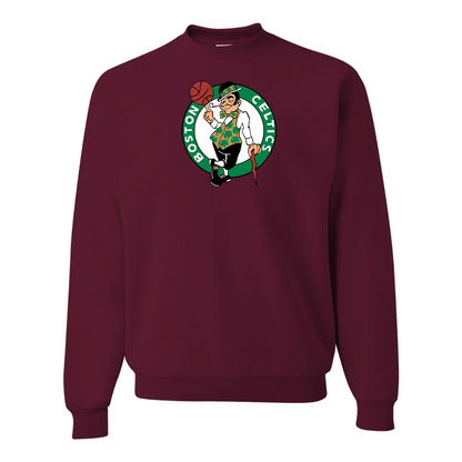 Men's Boston Celtics Logo  JERZEES NuBlend Crewneck Sweatshirt