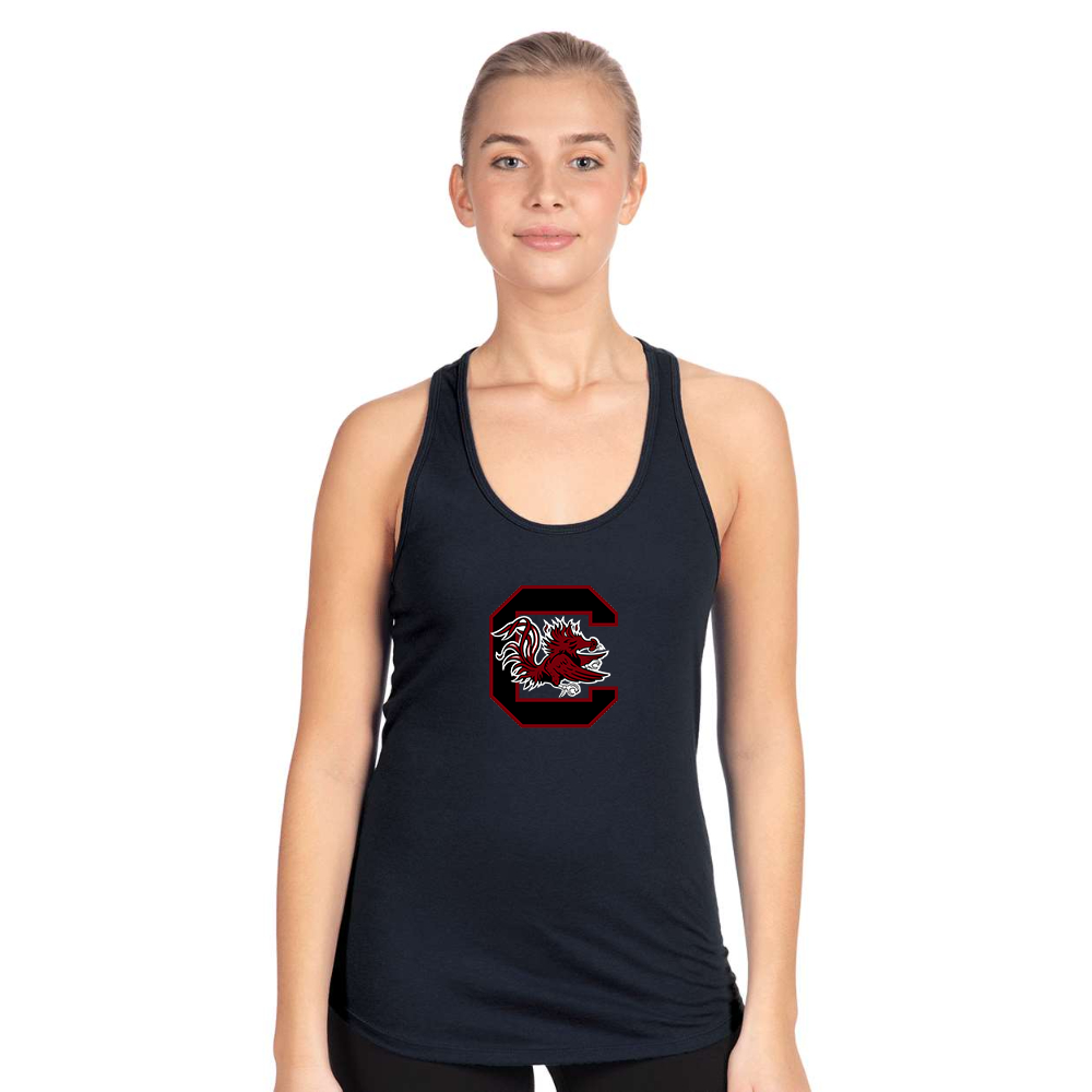Women's South Carolina Gamecocks Logo Next Level Ideal Racerback Tank