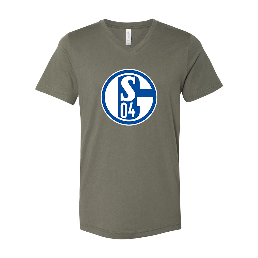 Men’s  Schalke 04 FC - BELLA + CANVAS - Jersey V-Neck Tee - 3005