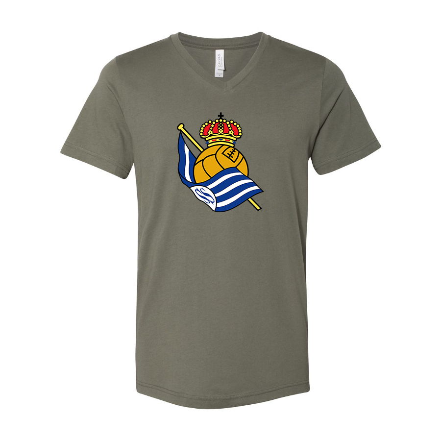 Men’s  Real Sociedad FC  - BELLA + CANVAS - Jersey V-Neck Tee - 3005