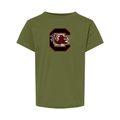 South Carolina Gamecocks Logo BELLA  CANVAS Toddler Jersey Tee
