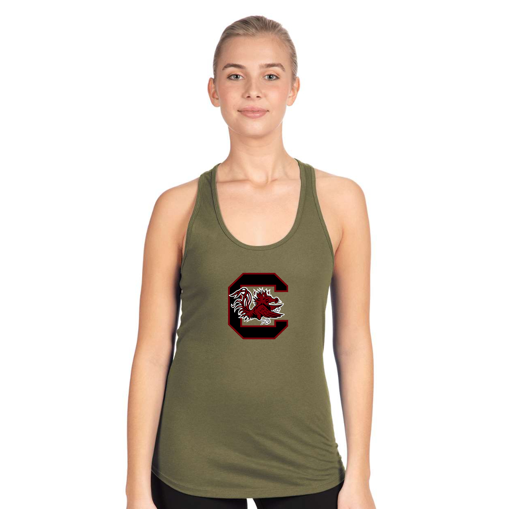 Women's South Carolina Gamecocks Logo Next Level Ideal Racerback Tank