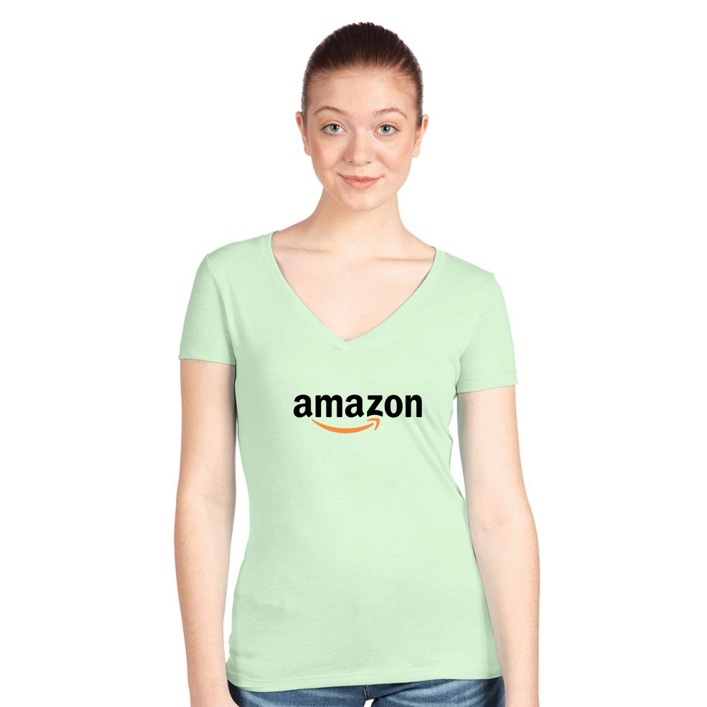 Women's Amazon Logo  Next Level V-Neck T-Shirt
