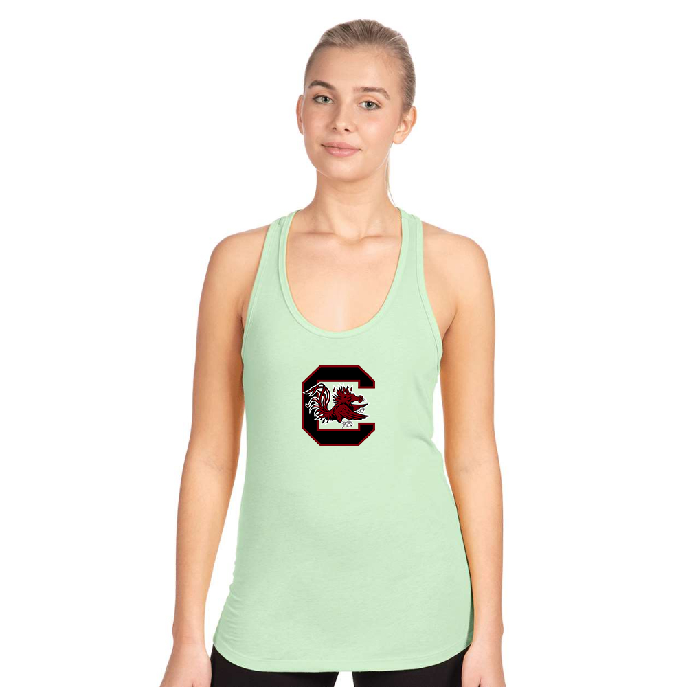 Women's South Carolina Gamecocks Logo Next Level Ideal Racerback Tank
