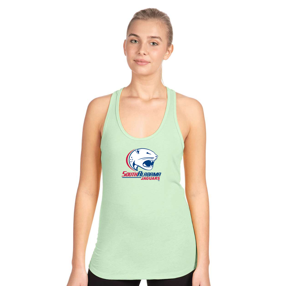 Women's South Alabama Jaguars Logo Next Level Ideal Racerback Tank