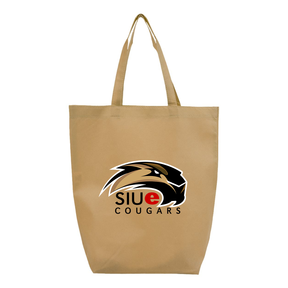 SIU Edwardsville Cougars Logo Q-Tees Non-Woven Gusset Bottom Tote