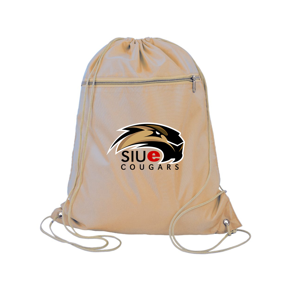 SIU Edwardsville Cougars Logo Q-Tees - Polyester Cinchpack