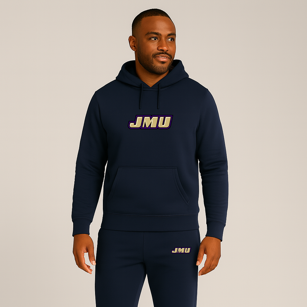 Men's James Madison Dukes Logo Hoodie Joggers Set