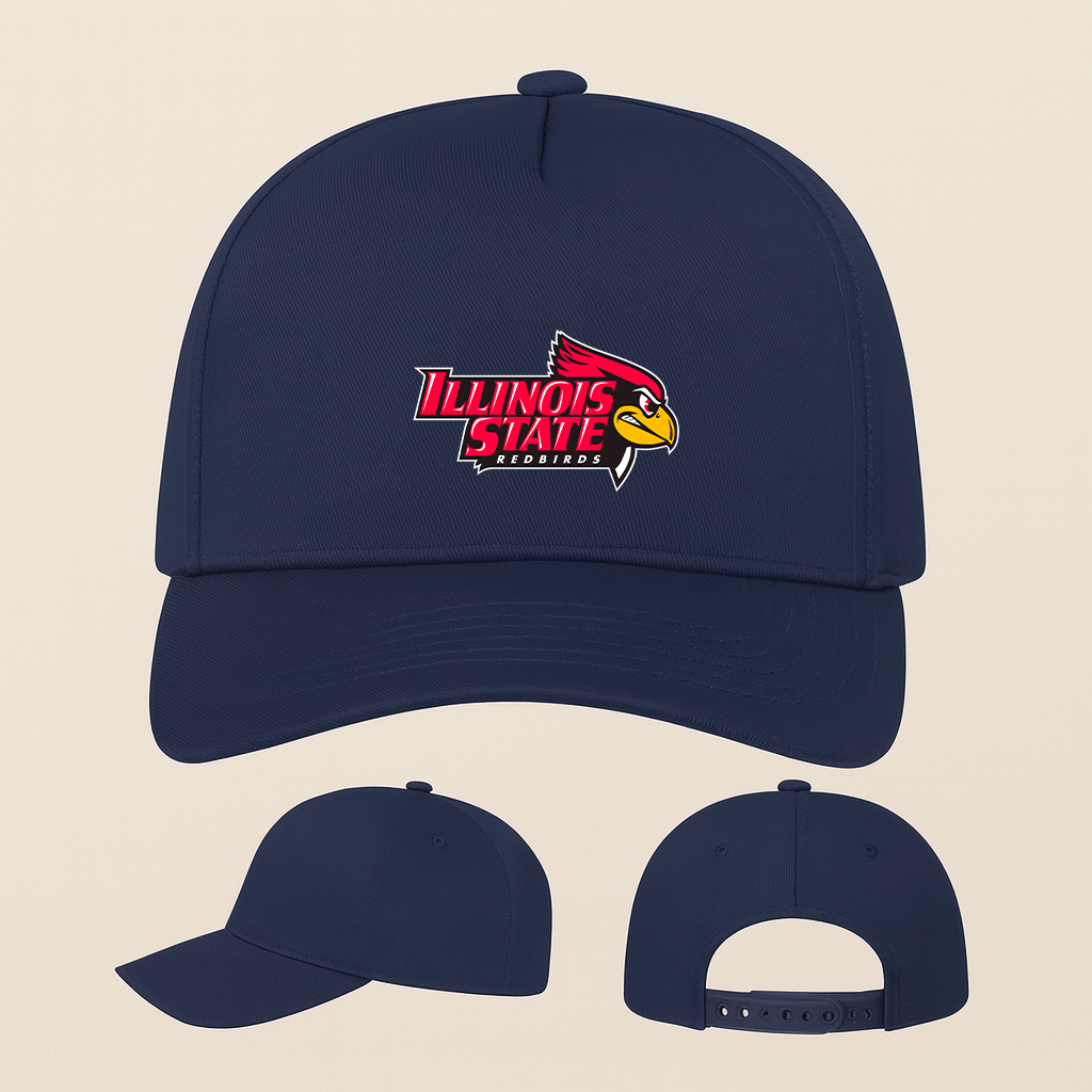 Illinois State Redbirds Logo Five Panel Twill Snapback Cap
