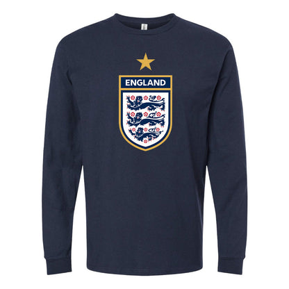 Men's England National Soccer Team Long Sleeve T-Shirt