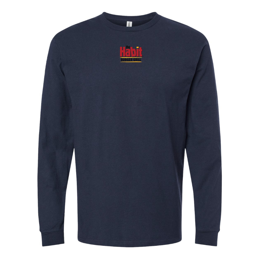 Youth The Habit Burger Grill Logo Cotton Long Sleeve T-Shirt