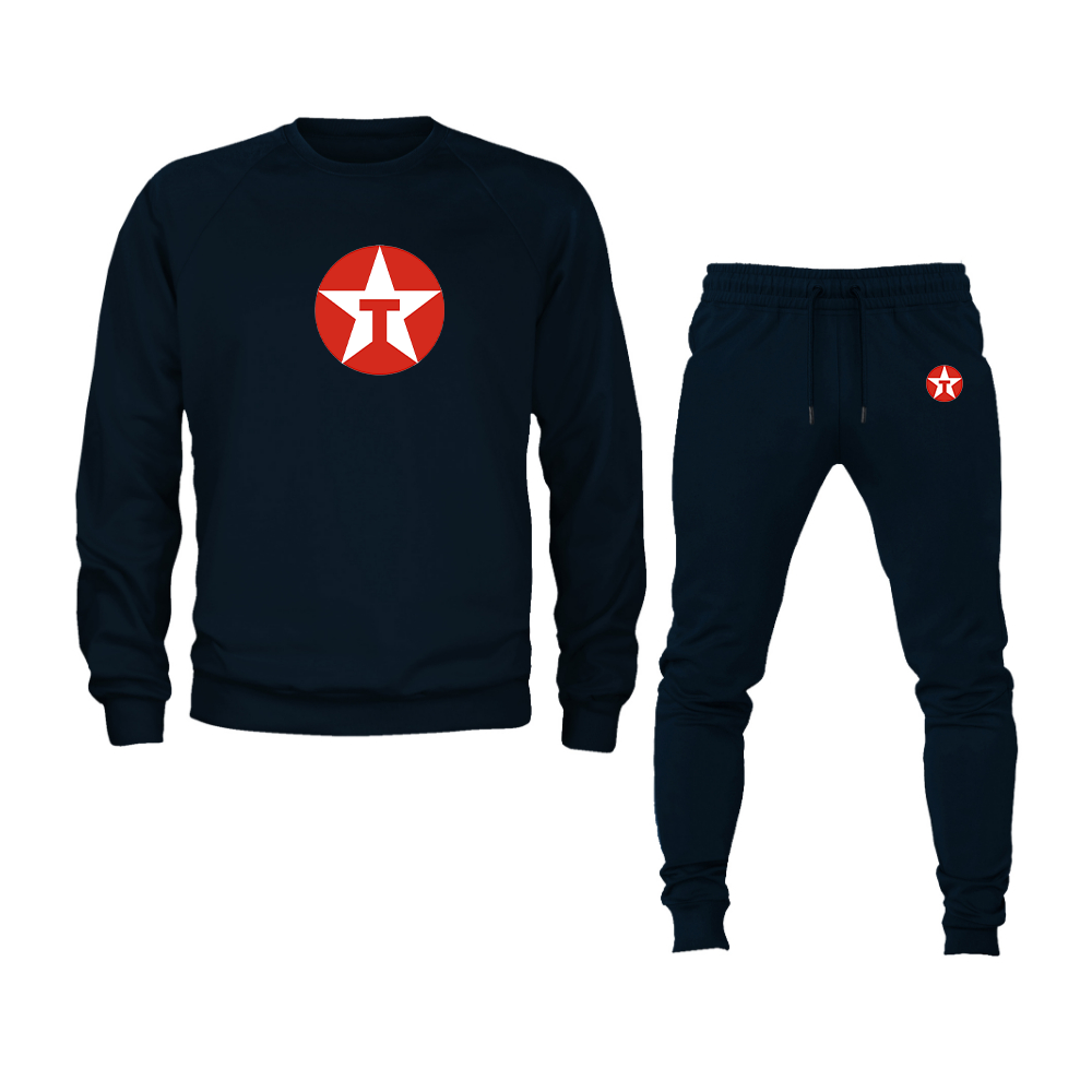 Men's Texaco Logo Crewneck Sweatshirt Joggers Suit