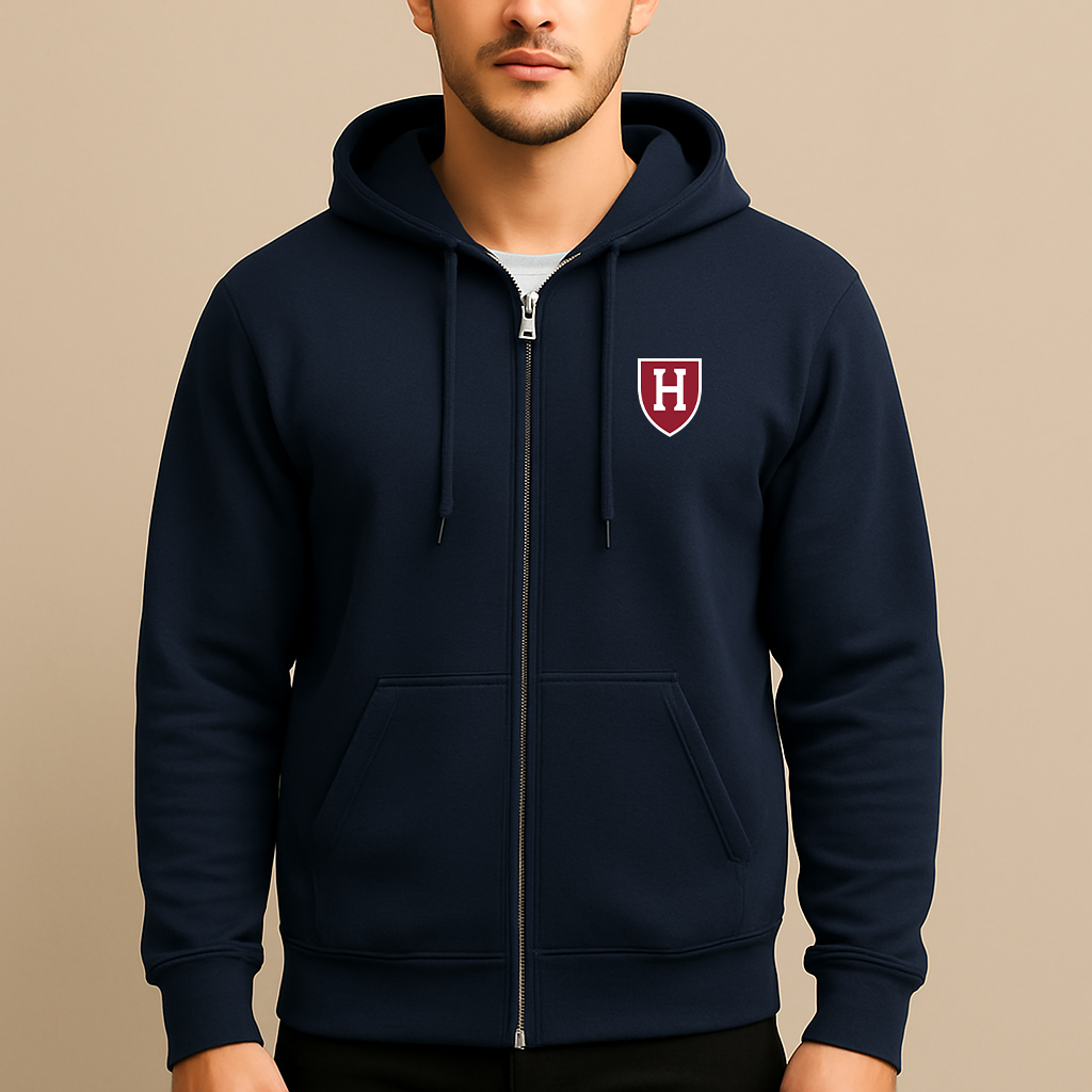 Men's Harvard Crimson Logo Zipper Hoodie