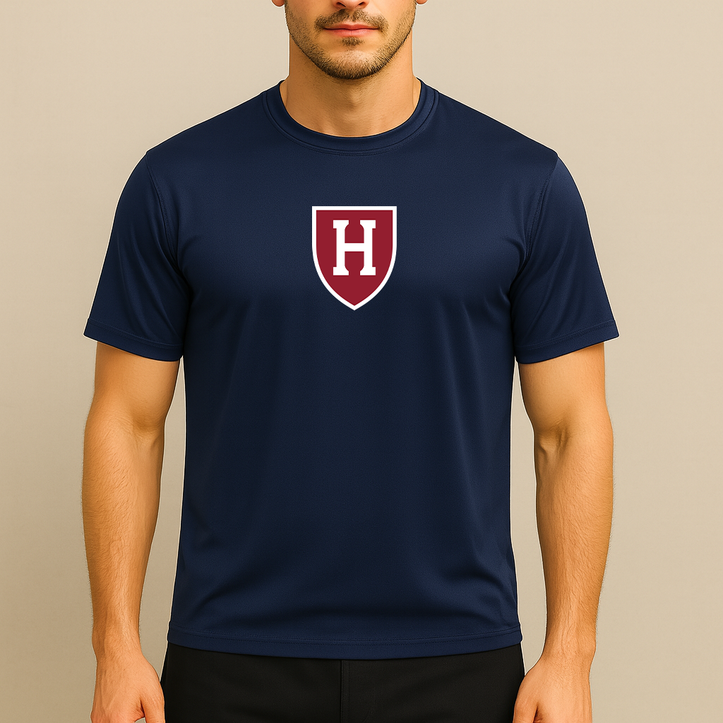 Men's Harvard Crimson Logo Polyester T-Shirt