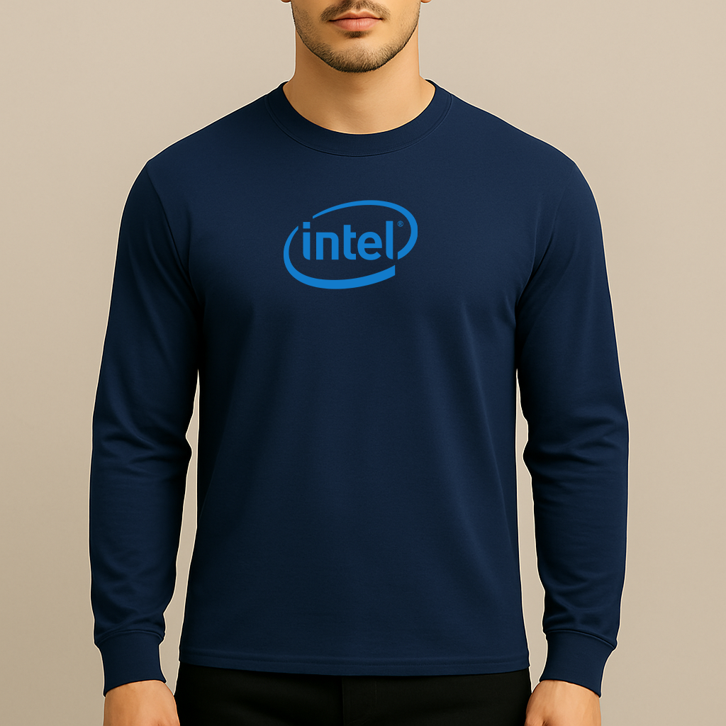 Men's Intel Logo Long Sleeve T-Shirt